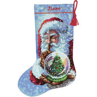 Santa's Snow Globe Stocking - a Dimensions Gold cross stitch kit