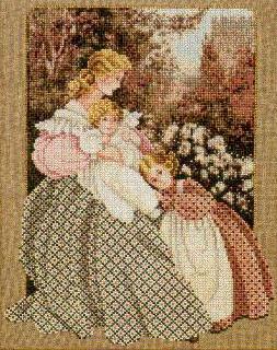 Morning Song - a Lavender and Lace cross stitch pattern