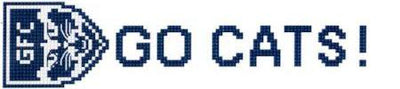 geelong cats afl logo cross stitch design for a bookmark