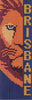 brisbane lions afl logo cross stitch design for a bookmark