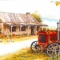 old tractor cottage - a country threads cross stitch chart booklet
