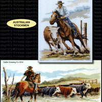 australian stockmen - a country threads cross stitch chart booklet