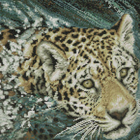 jaguar swimming - a cross stitch kit from janlynn