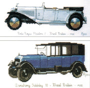 cars - rolls royce and armstrong siddeley - a ross originals cross stitch chart