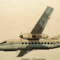 aircraft f16 and fokker friendship - a ross originals cross stitch chart