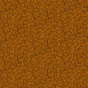time to harvest quilting fabrics - brown - 5.5m length