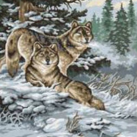 Wolves - A Collection d'Art Tapestry Canvas