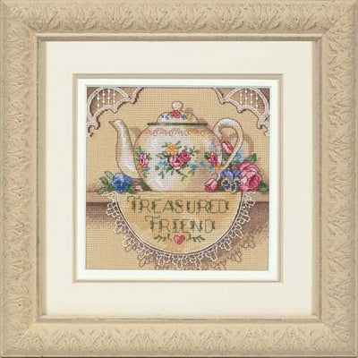 Treasured Friend Teapot - a Dimensions counted cross stitch kit