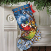 Santa's Flight Stocking - a Dimensions Gold cross stitch kit