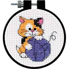 Cute Kitty - a Dimensions Counted cross stitch Kit