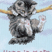 Hang On Kitty - a Dimensions counted cross stitch kit