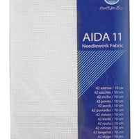 11 count White Aida Fabric 39cm x 45cm