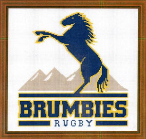 act brumbies rugby logo downloadable cross stitch design