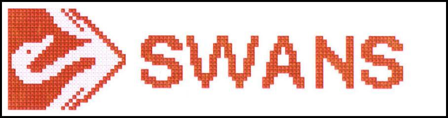 sydney swans afl logo cross stitch design for a bookmark