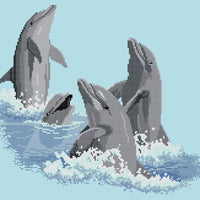 dolphin playmates cross stitch design