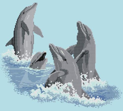 dolphin playmates cross stitch design