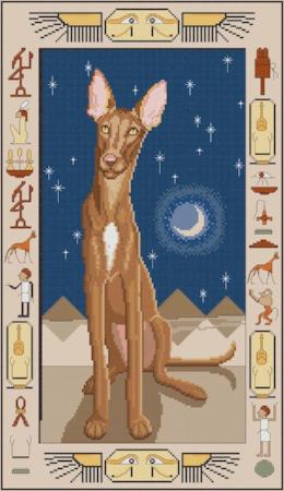 pharaohs hound downloadable cross stitch design