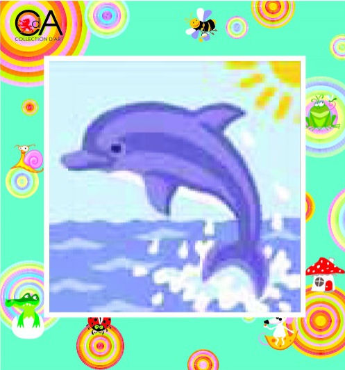 dolphin - a collection d'art needlepoint tapestry kit