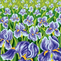 field of iris - a collection d'art tapestry canvas