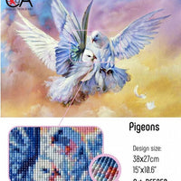 pidgeons - a collection d art diamond embroidery kit