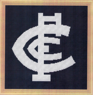 carlton blues afl 2020 logo cross stitch design