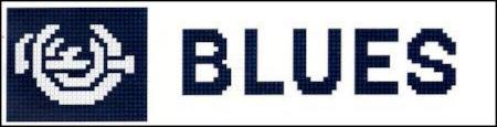 carlton blues afl logo cross stitch design for a bookmark