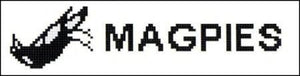 collingwood magpies afl logo cross stitch design for a bookmark