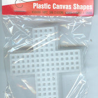 plastic canvas - 7 count - 3inch  cross shape - pkt of 10