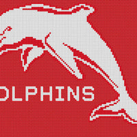 Dolphins NRL Logo Downloadable Cross Stitch Design