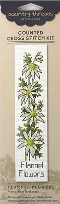 flannel flower bookmark - a country threads cross stitch kit