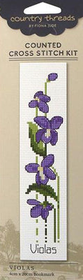 violas bookmark - a country threads cross stitch kit