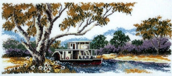 river boat - a country threads cross stitch chart booklet