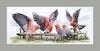 galahs by the water pump - a counted cross stitch chart from country threads