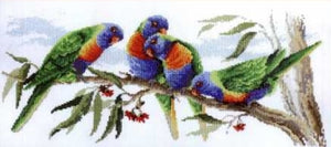 colourful lorikeets - a country threads cross stitch chart booklet