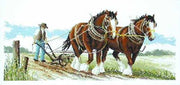 clydesdales - a country threads counted cross stitch chart booklet