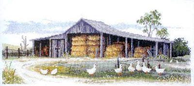 hay shed - a country threads cross stitch chart booklet