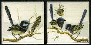 blue wrens - a country threads counted cross stitch chart booklet