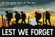soldiers at sunset - a country threads counted cross stitch chart booklet