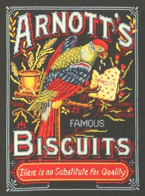 arnott's parrot - country threads cross stitch chart booklet