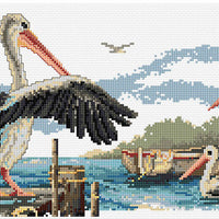 fishing trawlers and pelicans - a country threads cross stitch chart booklet