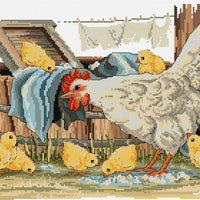 wash tub chicks - a counted cross stitch chart from country threads