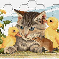 farmyard frenemies - a counted cross stitch chart from country threads