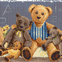 classroom teddies - a country threads counted cross stitch chart booklet