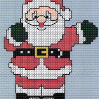 father christmas free downloadable cross stitch design smaller version
