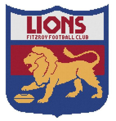 fitzroy lions vfl cross stitch design