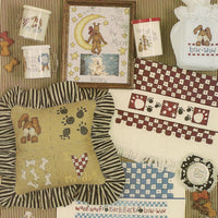 a little bit of bow-wows - a cross stitch pattern book from jeanette crewes designs