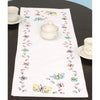 fluttering butterflies - table runner scarf 15" x 42" - a jdna design stamped for embroidery