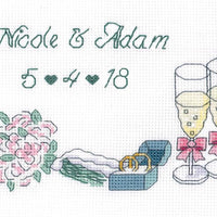 wedding day announcement - a cross stitch kit from janlynn