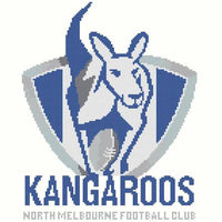 north melbourne kangaroos afl cross stitch design