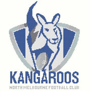 north melbourne kangaroos afl cross stitch design